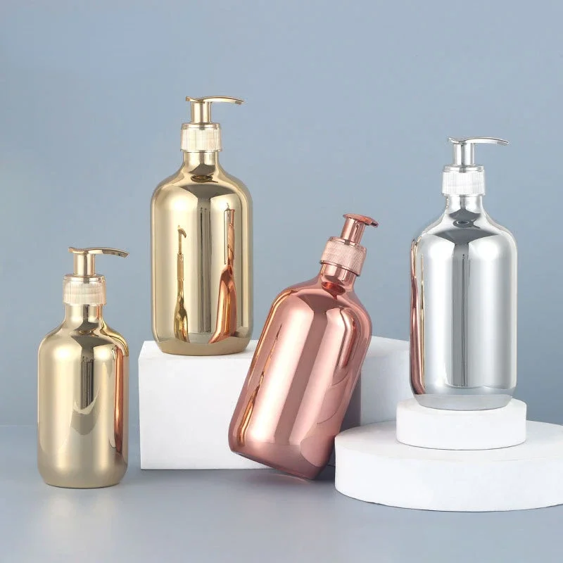 500ml Electroplating Gold Silv - Luxury Skincare Packaging review and price